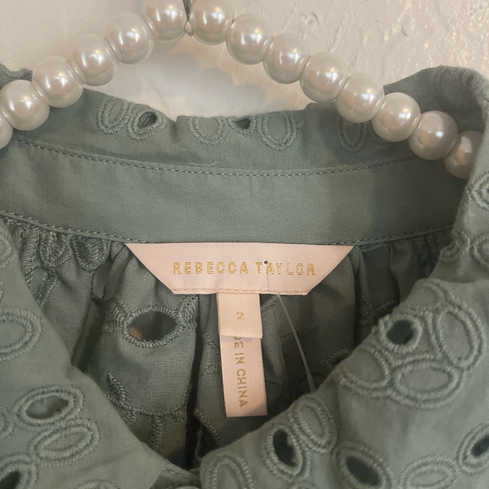 REBECCA TAYLOR MINA EYELET BLOUSE Size 2 - Picture 4 of 5